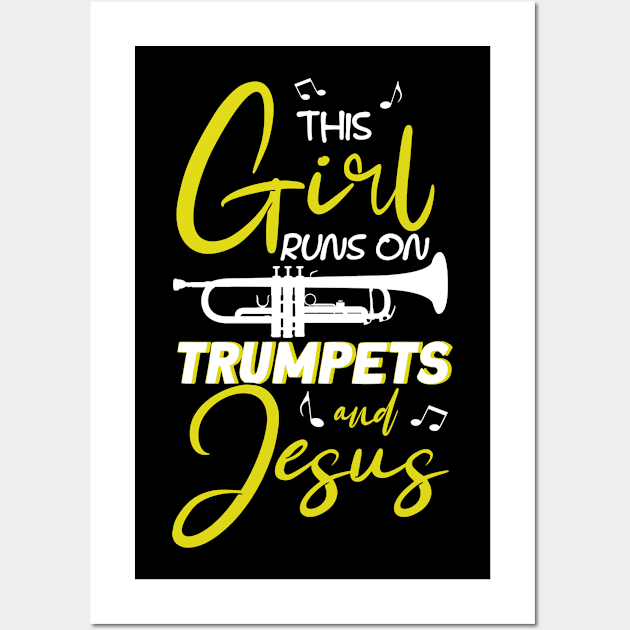 Trumpet Player Musician Trumpet Wall Art by Toeffishirts